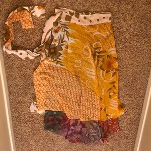 Very colorful and fun wrap around skirt